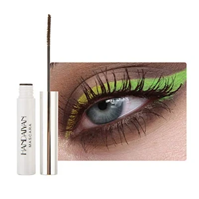 Abbildung von Allbestaye Bunt Wimperntusche Wasserfest Feiner Pinsel Grün Schwarz Weiß Wimpern Long lasting