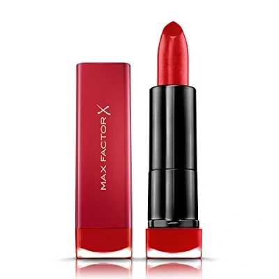 Abbildung von Max Factor Marilyn Monroe Ruby Red Lippenstift in klassischem Rot für jeden Teint Langanhaltender, feuchtigkeitsspendender, roter mit starker Deckkraft