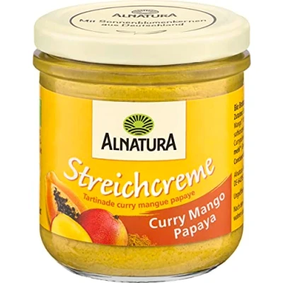 Abbildung von Alnatura Bio Streichcreme Curry Mango Papaya, 180g