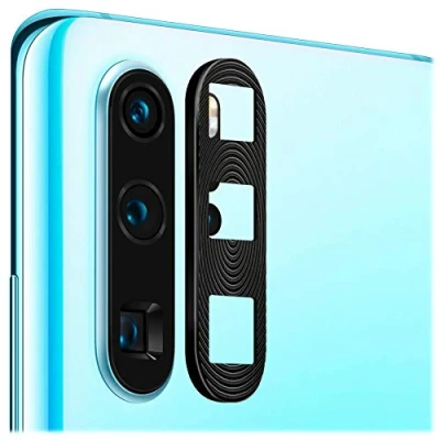 Abbildung von mtb more energy® Kamera Schutz Protector aus Aluminium für Huawei P30 Pro, P30Pro New Edition (6.47&#039;&#039;) Schwarz Case Armor Rückseiten Cam Linse Back