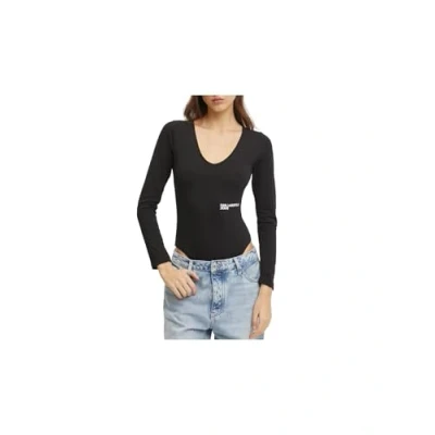 Abbildung von Karl Lagerfeld Jeans Langarmshirt, Damen, Größe: XS, Black
