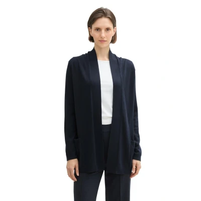 Abbildung von TOM Tailor MIT Aufgesetzten Taschen Strickjacke, Damen, Größe: XS, Sky captain blue