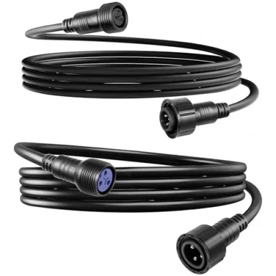 Abbildung von 2m Wasserdichtes DMX Signalkabel+ Wasserdicht Power Kabel, 3 Pin ip65 Verlängerungskabel Waterproof für ip67 Outdoor Led Par Licht Stage Lights Verbindung