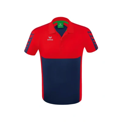 Abbildung von Erima SIX Wings Poloshirt, Herren, Größe: XL, Blaurot