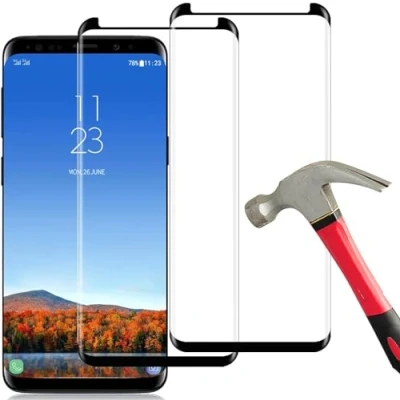 Abbildung von [2 Stück] Für Samsung Galaxy S8+ / S8 Plus Panzerfolie Schutzglas Verbundglas Display 3D Volle Bedeckung Runde Kante Displayschutz Anti Blasen Kratzen