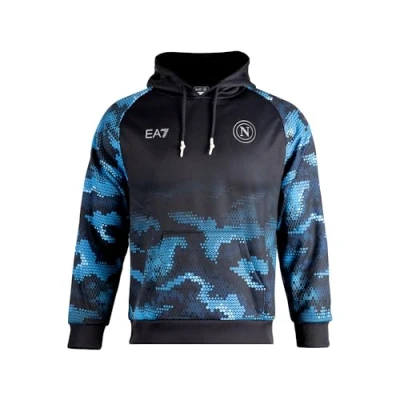 Abbildung von SSC NAPOLI Allover Kapuzenpullover, EA7, offizielles Produkt, Langarm, 2024/2025, S