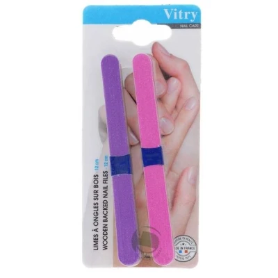 Abbildung von Vitry Feile Nail Care Wooden Backed Files 12cm