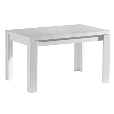 Abbildung von DEINE TANTE EMMA 0560_120x80 MONZI Weiß matt Tisch Esstisch Auszugstisch Küchentisch Funktionstisch ausziehbar 120 x 80 cm