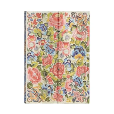 Abbildung von Paperblanks 12 Monatskalender 2024 Birnengarten Tagesüberblick Mini (100 x 140 mm)