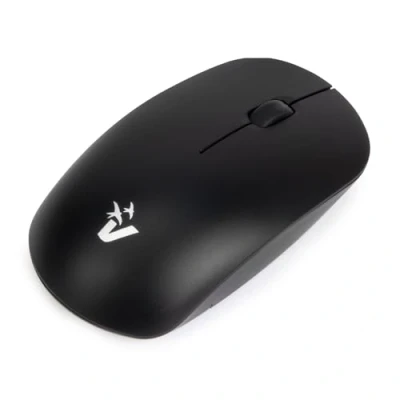 Abbildung von Vultech MW 08 Optische Wireless Maus 1600 DPI Kabellos, 2,4 GHz mit integriertem Akku, geräuscharmer klick, beidhändig, für Notebook/PC/Laptop/MacBook, Schwarz