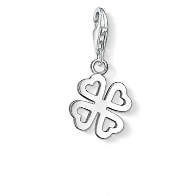 Abbildung von Thomas Sabo Damen Charm Club Anhänger Kleeblatt 925er Sterlingsilber 0790 001 12