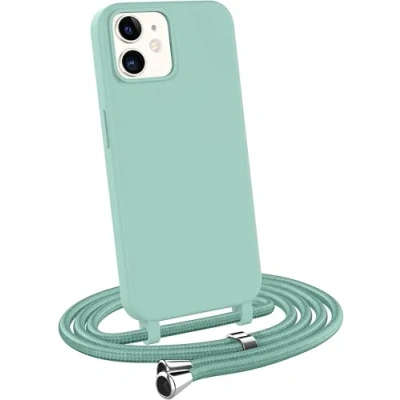 Abbildung von MyGadget Handykette für iPhone 11 [ Hülle mit verstellbaren Band ] TPU Handyhülle Handyband zum Umhängen Kordel Schnur Case Schutzhülle Mintgrün