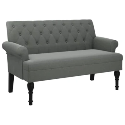 Abbildung von vidaXL Sitzbank mit Rückenlehne Dunkelgrau 120x62x75,5 cm Stoff