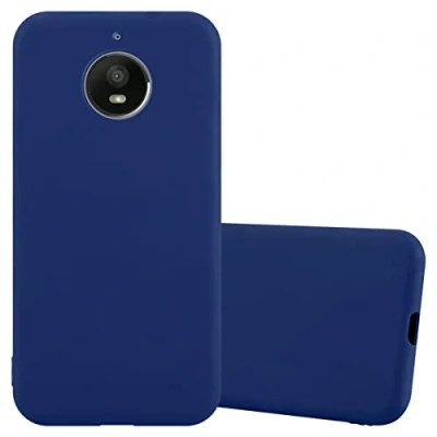 Abbildung von Cadorabo Hülle kompatibel mit Motorola Moto E4 Plus Schutzhülle TPU Silikon Case Candy Design Slim Kratzfest Weiche Gummi Rundumschutz für in Blau