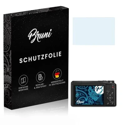 Abbildung von Bruni Schutzfolie kompatibel mit Panasonic Lumix DMC TZ58 Folie, glasklare Displayschutzfolie (2X)