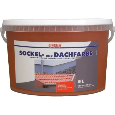 Abbildung von Wilckens Farben Sockelfarbe, 5l Sockel Dachfarbe Ziegelrot Sockelfarbe Außenfarbe