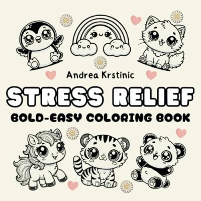 Abbildung von Stress Relief: Coloring Book for Adults And Teens, Bold Easy: Simple Big Designs Relaxation, Anxiety Relief Mindfulness, Featuring ... Easter Patterns (Bold &amp; Easy Coloring)