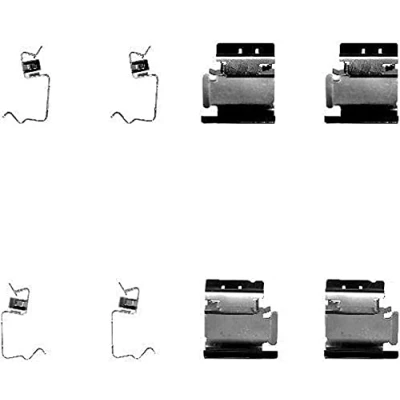 Abbildung von HELLA 8DZ 355 202 661 Zubehörsatz, Scheibenbremsbelag MERCEDES BENZ: Vito Mixto, Viano, Bus, FIAT: Ducato III Pritsche / Fahrgestell