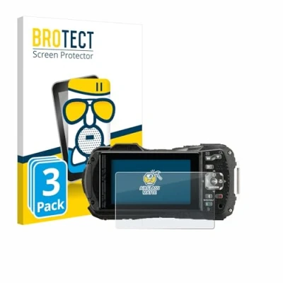 Abbildung von BROTECT Entspiegelungs Schutzglas für Pentax WG 90 (3 Stück) Schutz Folie Panzerfolie Glas Matt [Extrem Kratzfest 9H, Anti Reflex, Fingerprint]