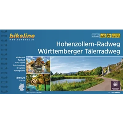 Abbildung von Hohenzollern Radweg Württemberger Tälerradweg: 1:50.000, 542 km, wetterfest/reißfest, GPS Tracks Download, LiveUpdate (Bikeline Radtourenbücher)