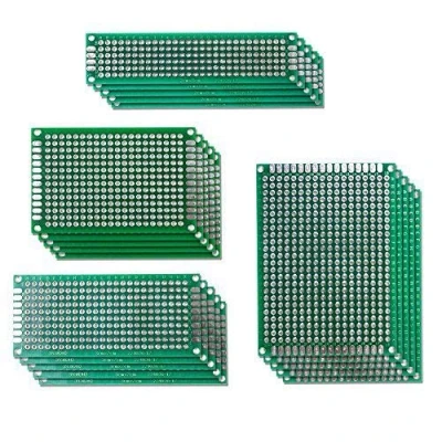 Abbildung von Aihasd 20Stk 5x7 4x6 3x7 2x8CM Double Side Lochrasterplatte Lochrasterplatine Leiterplatte Platine PCB Universal Board
