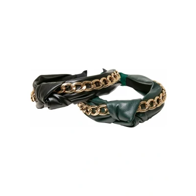 Abbildung von Urban Classics Alice WITH Chain 2 PACK Haarstylingaccessoires, Größe: One Size, Black/bottlegreen