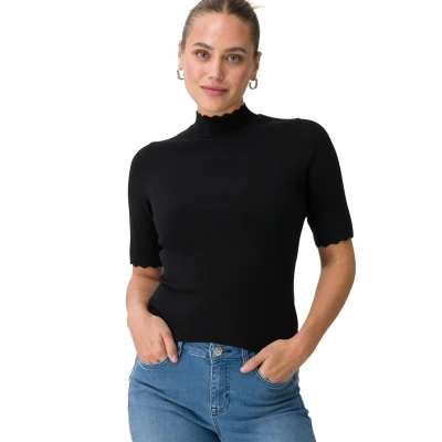 Abbildung von zero Tshirt basic, Damen, Größe: 40, Black beauty