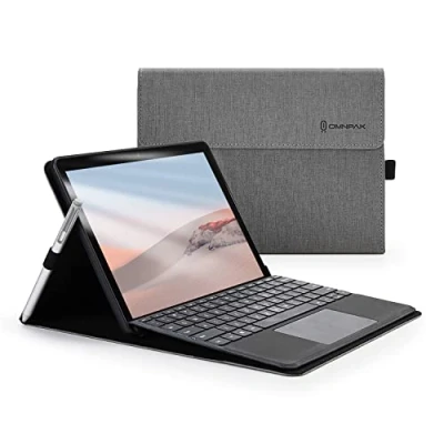 Abbildung von Omnpak Hülle für Microsoft Surface Go 4/3 /2/1,Business mit Stifthalter,Einstellbarer Multi Betrachtungswinkel,kompatibel der Type Cover Tastatur