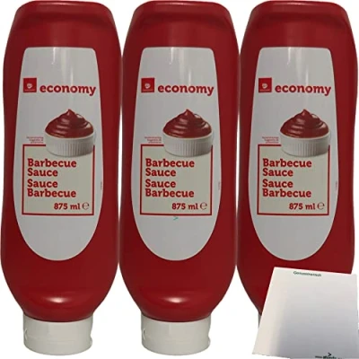 Abbildung von Economy Barbecue Sauce 3er Pack (3x875ml Flasche) + usy Block