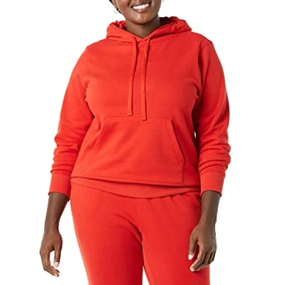 Abbildung von Amazon Essentials Damen Fleece Kapuzenpullover (in Übergröße erhältlich), Rot, XL