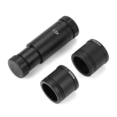 Abbildung von 0,5 X C Mount 30/30,5 mm Adapter Okular für Mikroskop CCD Kamera Objektiv Adapterring Mikroskopadapter Schwarz
