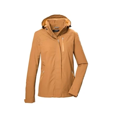 Abbildung von killtec Damen Funktionsjacke wasserdicht/Outdoorjacke mit abzippbarer Kapuze KOS 28 WMN JCKT, honey orange, 38, 42916 000
