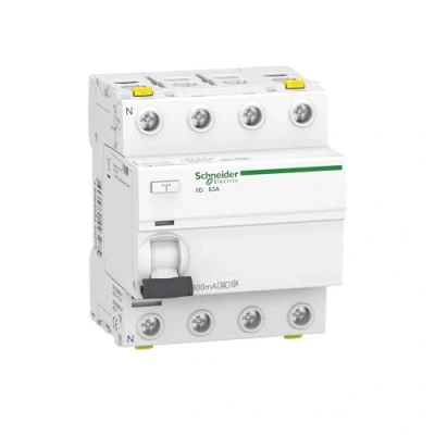 Abbildung von Schneider Electric Fehlerstrom Schutzschalter ACTI9 iID, 4P, 63A, 300mA, Typ A, A9Z24463
