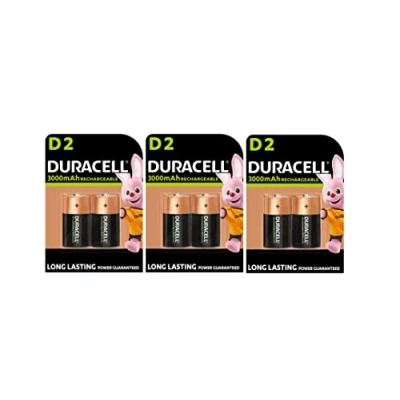 Abbildung von 6 x Duracell D Wiederaufladbare 3000 mAh (3 Blister mit 2 Batterien) Batterien