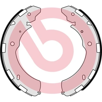 Abbildung von BREMBO S 54 523 Bremsbacken 300 51 MITSUBISHI: L200 / Triton IV Pickup, V ISUZU: D Max II FIAT: Fullback Pickup