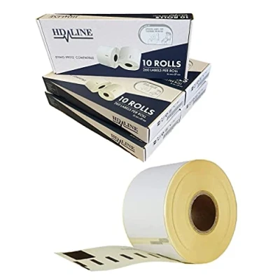 Abbildung von hd line Etiketten für Labelwriter 99012 50 Rolle Pack X 260 St. Je = 13000 Etikette, Selbstklebend, Kompatibel &amp; Seiko Etikettendrucker, 89 36 mm