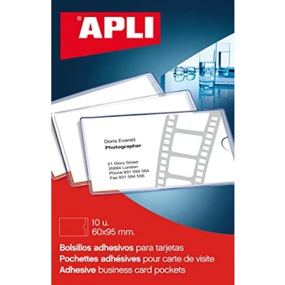 Abbildung von APLI 2580 Kartenhalter, selbstklebend, 95 x 60 mm, 10 Stück
