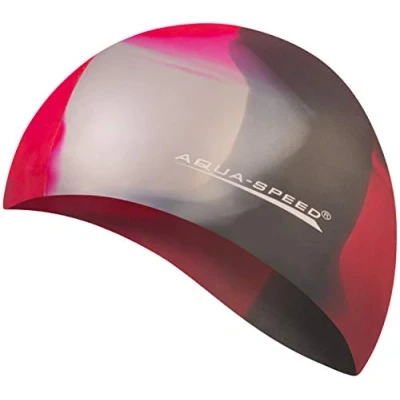 Abbildung von Aqua Speed Bunt Badekappe + Kleines Mikrofaserhandtuch Kinder &amp; Erwachsene Schwimmhaube für Mädchen Jungen Bademütze Schwimmmütze Badehaube Swimming Cap Silicon 40. / 98