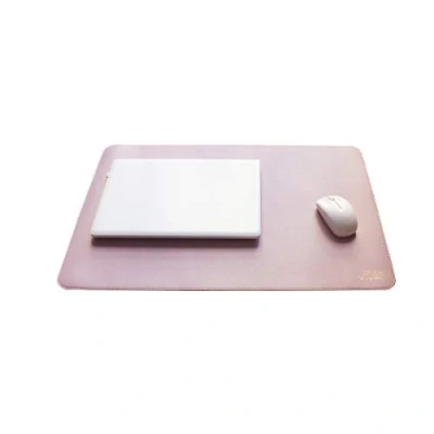 Abbildung von VIVENS PU Leder Multifunktionales Schreibtischunterlage, 60 x 40 cm Mauspad, Laptop Tischunterlage, Doppelseitiges, Rutschfestes, Wasserdichtes Schreibtisch Schreibpad für Büro und Zuhause (Rosa)