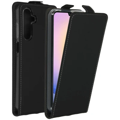 Abbildung von Samsung Galaxy A25 Hülle Kunstleder Accezz Flip Case Handyhülle Schwarz