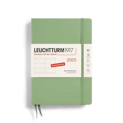 Abbildung von LEUCHTTURM1917 370545 Wochenkalender Medium (A5) 2025, Salbei, Deutsch