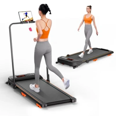 Abbildung von Laufband für Zuhause mit Neigung, 12 km/h Leiser Walking Pad, 2.5HP Klappbares Elektrisches LCD Anzeige, Fernbedienung und App Steuerung,Dreifache Stoßdämpfung,Keine Montage Erforderlich