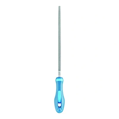 Abbildung von PFERD Werkstattfeile Rund, 200mm, runde Feile, umlaufender Kreuzhieb H2, inkl. Ergonomie Feilenheft, 11214207 für universelle Schrupp und Schlichtarbeiten geeignet