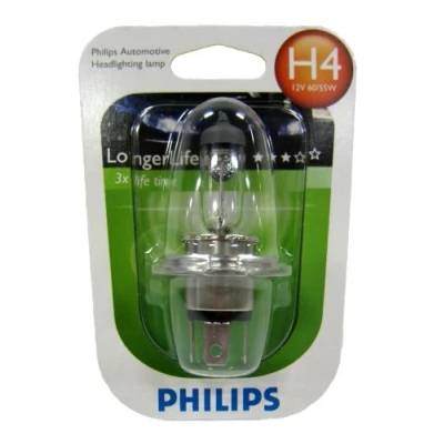 Abbildung von Halogenbirne PHILIPS LONGLIFE 12V H4 60/55W