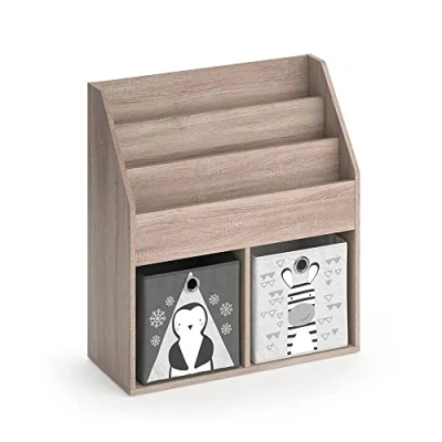 Abbildung von Vicco Kinderregal Luigi, Sonoma, 72 x 79 cm mit 2 Faltboxen Opt.2