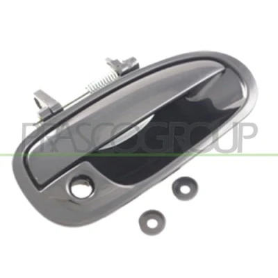 Abbildung von PRASCO HD0348001 Türgriff außen, vorne rechts mit Schlüsselloch schwarz glatt HONDA: CIVIC 6 Fastback, Hatchback, Aerodeck