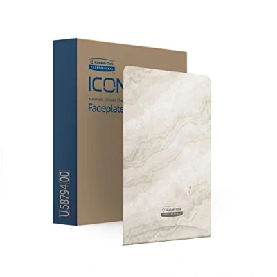 Abbildung von Kimberly Clark Professional ICON Blende (58794), Design „Warmer Marmor“, für den automatischen Handseifen und Desinfektionsmittelspender; 1 pro Verkaufseinheit