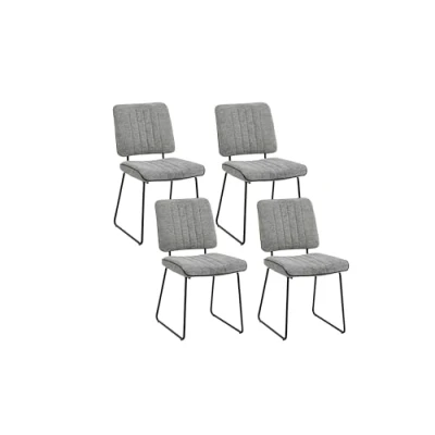 Abbildung von byLIVING Kufenstuhl &quot;Liam 4er Set&quot;, (Set), 4 St., Samtvelours Vintage, moderner Stuhl im praktischen Set mit Metallgestell