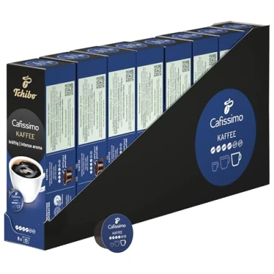 Abbildung von Tchibo Cafissimo Vorratsbox Kaffee Filterkaffee kräftig Kaffeekapseln, 80 Stück (8x10 Kapseln), nachhaltig &amp; fair gehandelt