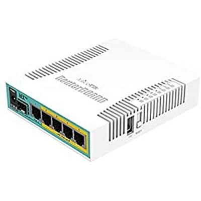Abbildung von MikroTik hEX PoE Router mit Ethernet LAN (10,100,1000 Mbit s, IEEE 802.3at, weiß, 16 MB 128 MB, 800 MHz)